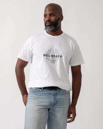 Belstaff Mens Surface T-Shirt in White Cotton - Size X-Large