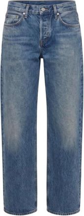 A Gold E Jeans, Dames, Blauw, W24, Katoen, Low Rise Loose Jeans