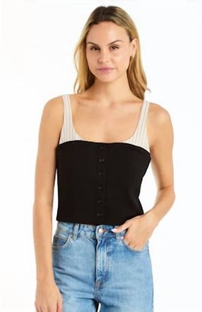 Drew Moon Tank Top In Black