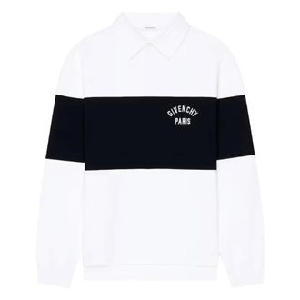 Givenchy Tweekleurige polo met Paris-borduursel - Heren - Tops - Veelkleurig - Maat: L Katoen