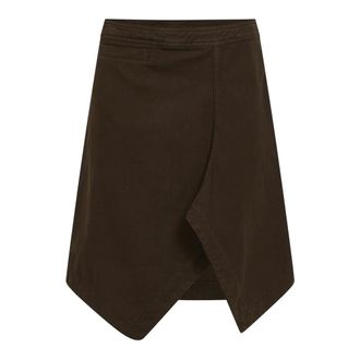 Christophe Lemaire Denim Skirts, female, Brown, Size: 2XS Asymmetric Skirt