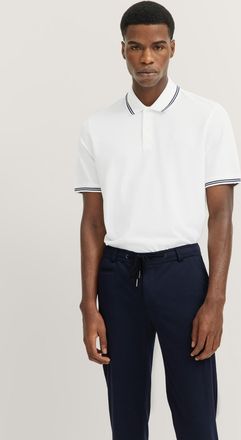 Bugatti Poloshirt BUGATTI, Herren, Gr. XXL, weiss (10, wei&szlig;), 100% Baumwolle, unifarben, normal, ohne Ausschnitt, Rippb&uuml;ndchen, Shirts Poloshirt, mit Kontrast