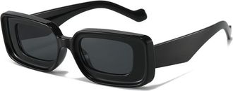 Generic Small Frame Men Outdoor Sunglasses Vacation Women Sports Driving Sun Glasses(Black)