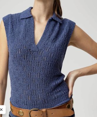 Sundays Estella Top In Marled Navy