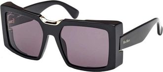 Max Mara MM0124 01A Shiny Black/Smoke