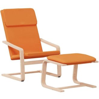 vidaXL Sedia Relax con Poggiapiedi Giallo Scuro in Tessuto vidaXL