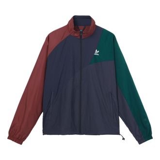 adidas Mens adidas originals Brand Logo Colorblock Sports Jacket Autumn Navy Blue HC4499