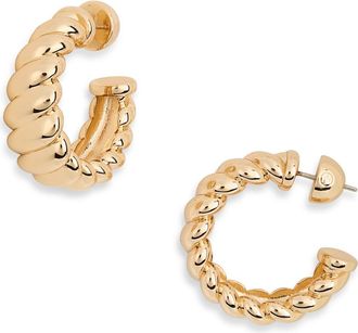 Ettika So Twisted Hoop Earrings in Gold at Nordstrom