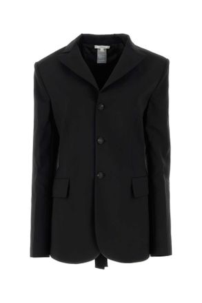 Nensi Dojaka Black Stretch Wool Blazer