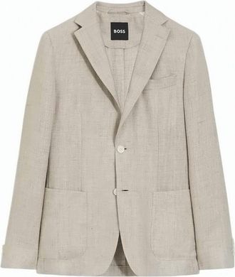 BOSS Beige 2 Button Chest Pocket Jacket