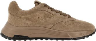 Hogan Beige Sneakers met reli&euml;flogo - Heren - Sneakers - Beige - 41 EU - Su&egrave;de - Schoenen