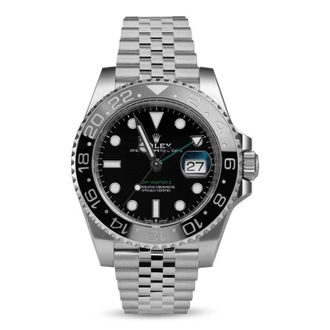 Rolex Pre-owned Rolex Gmt-Master Ii GMT Automatic Chronometer Black Dial Mens Watch 126710GRNR