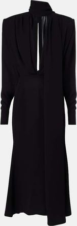 MUGLER Crepe midi dress