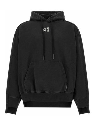 44 Label Group Black Mega 44 Patchwork Cotton Hoodie