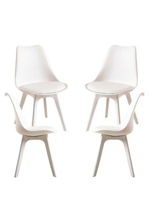 Regalos Miguel Regalos Miguel - Packs Sillas Comedor - Pack 4 Sillas Synk Suprym - Blanco