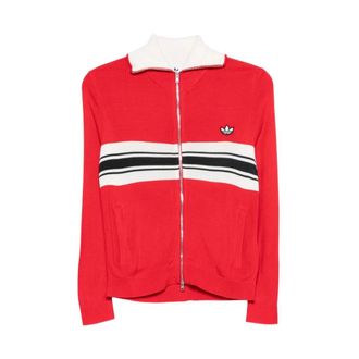 adidas Training Jackets, female, Red, Size: XS Knit Track Top