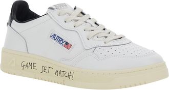 Autry Mens Low Sneakers Medalist White Leather Cow Trainers