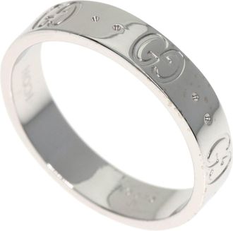 Gucci Icon White Gold (18K) Band Ring (Pre-Owned)