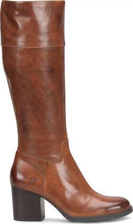 Born Womens Brandy Heeled Boots In Brown Cognac