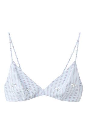 Mango Gemstone Detail Bralette in Sky Blue at Nordstrom, Size Medium