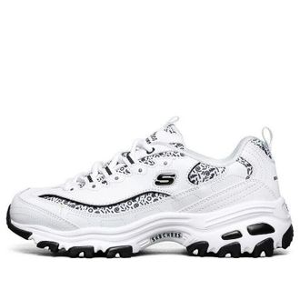 Skechers (WMNS) Skechers DLites 1.0 Low Top Sneakers White/Black 13169-WBK