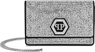 Philipp Plein crystal-embellished crossbody bag - women - Viscose/Silk/glass/Calf Leather/Polyester/Polyurethane/Polyamide/Rhinestone - One Size