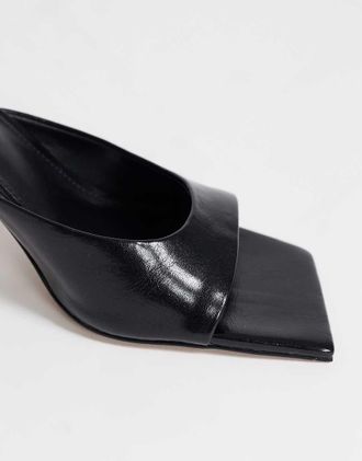 Topshop sandalo con tacco alto a fascette Octavia con strass nero