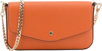 Pourchet Club Clutch - Dames - Clutches - Oranje - ONE Size - Leer - Tassen