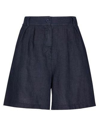 8 by YOOX LINEN HIGH-WAIST PLEATED BERMUDA