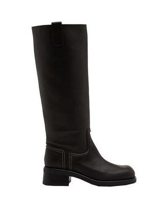 8 by YOOX GRAIN LEATHER HIGH BOOTS