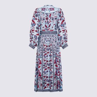 Farm Rio Womens Dresses Marcelle Soft Blue _ Rayon