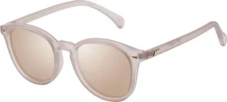Le Specs Unisex Bandwagon Round Sunglasses In Matte Stone