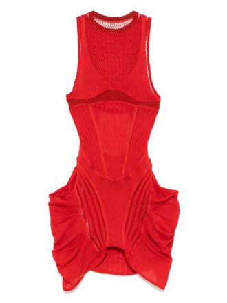 Isa Boulder Gebreide mini-jurk - Rood