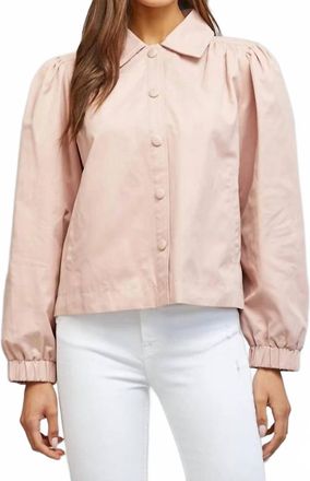 Fate Primrose Collared Jacket In Blush