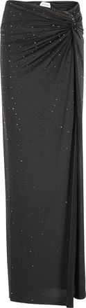 Andamane Maxi Rok met Kristallen - Dames - Maxi Rokken - Zwart - S - Rokken