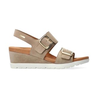 Mephisto Flat Sandalen - Dames - Sleehakken - Beige - 42 EU - Su&egrave;de - Schoenen