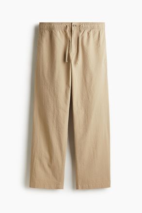 H&M Seersucker-Hose in Relaxed Fit - Beige