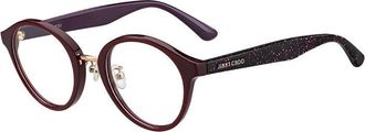 Jimmy Choo London JC197/F 0MXW 00 Burgundy with Glitter 48mm