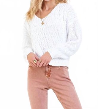 Dear John Denim Lexi V Neck Sweater In Sea Salt