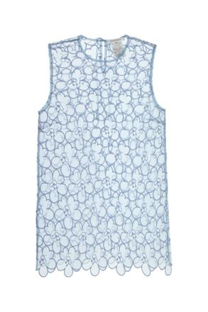 Cecilie Bahnsen Light Blue Organza Cerise Top