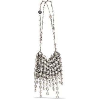 Paco Rabanne Small 1969 Crystal Embellished Shoulder Bag in Silver at Nordstrom