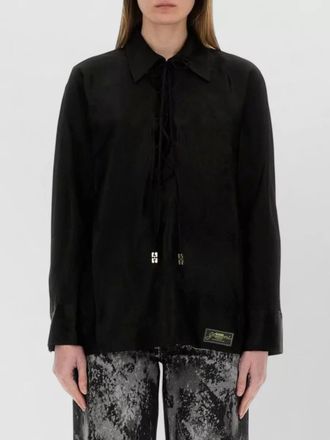 Ganni jacquard satin shirt