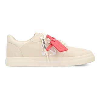 Off-white Schoenen, Heren, Beige, 45 EU, Katoen, New Vulcanized Sneakers