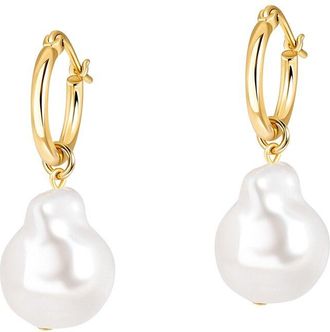 Electric Picks 14K Plated 17.6Mm Pearl Regal Earrings