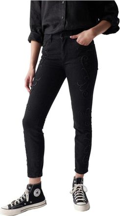 Salsa Skinny Jeans - Dames - Cropped Jeans - Zwart - W25 L28 - Katoen - Jeans