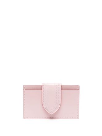 Jacquemus Le Porte Carte Bambino coin purse - women - Calf Leather/Lambskin/Cotton - One Size - Pink
