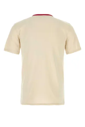 Dolce & Gabbana Mens Ivory Cotton T-Shirt Pergamenamedio Exterior