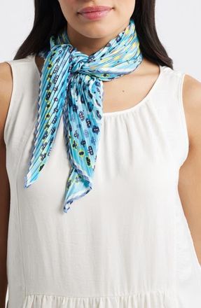 Echo Clover Pleated Diamond Scarf in Chambray at Nordstrom