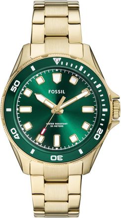 Fossil Dalton Three Hand Quartz Bracelet Watch, 42mm in Gold at Nordstrom Rack