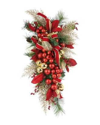 Creative Displays Inc. Holiday Swag With Berries, Feathers, Ornaments And Ribbon